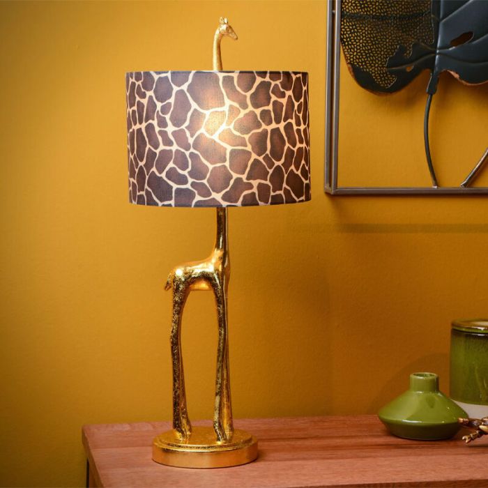 Brun bordlampe retro, Extravaganza Miss Tall, med brytare