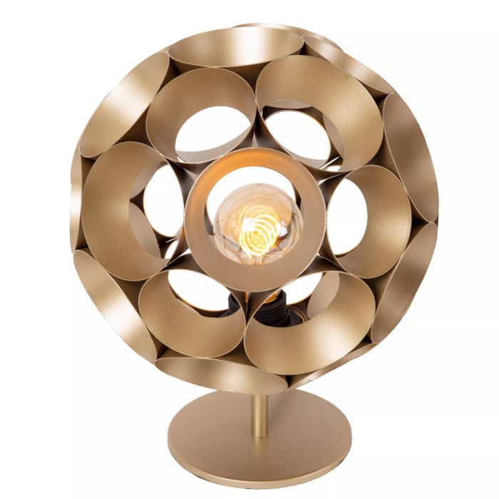 Guld bordlampe modern, Hannelore