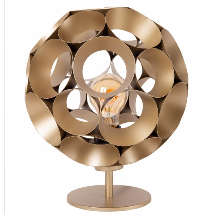 Guld bordlampe modern, Hannelore