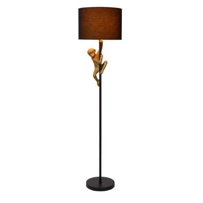 Guld gulv lampe retro, Extravaganza Chimp, med brytare