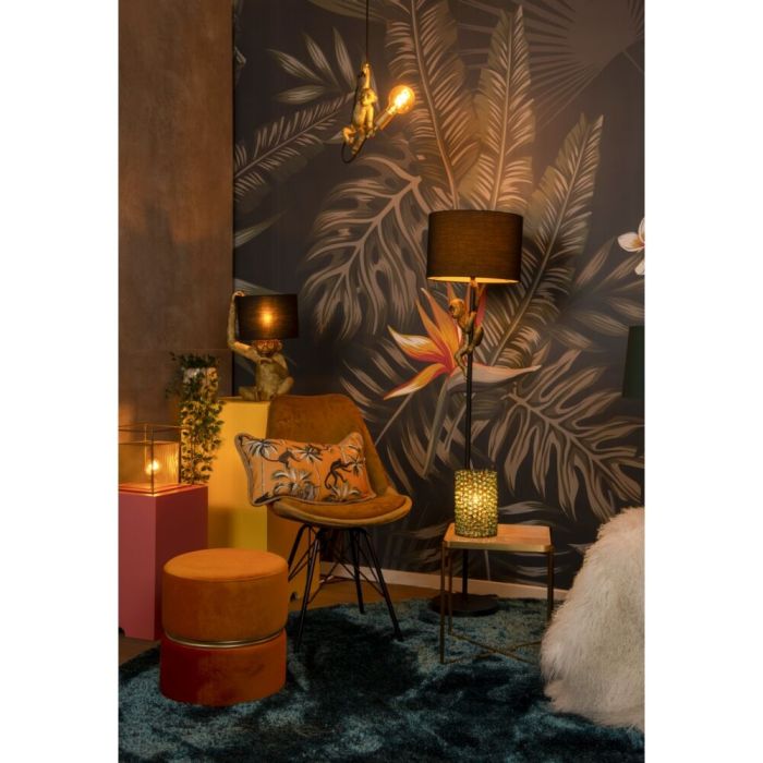 Guld gulv lampe retro, Extravaganza Chimp, med brytare