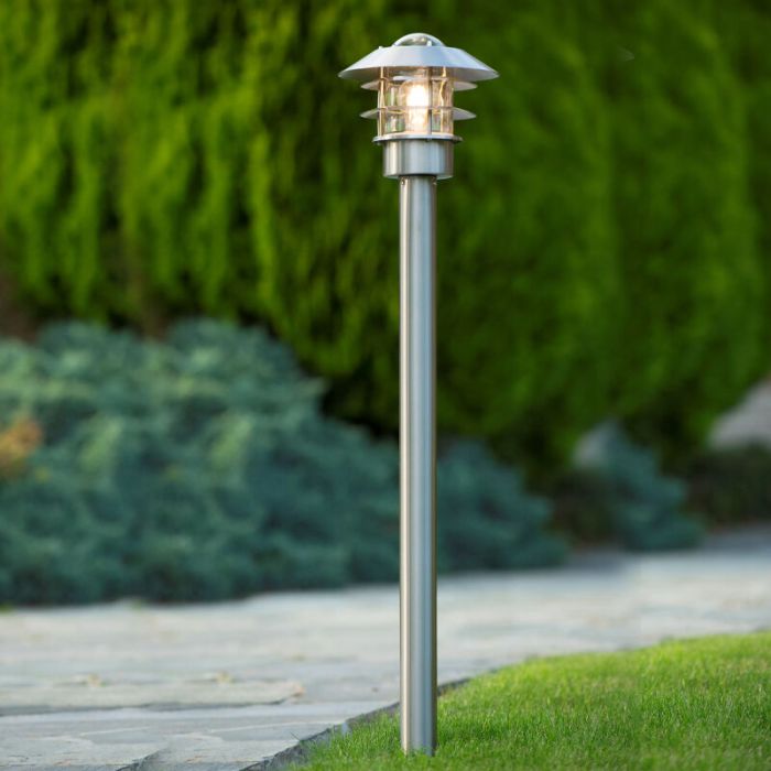 Krom lygtepæl modern, Zico, IP44