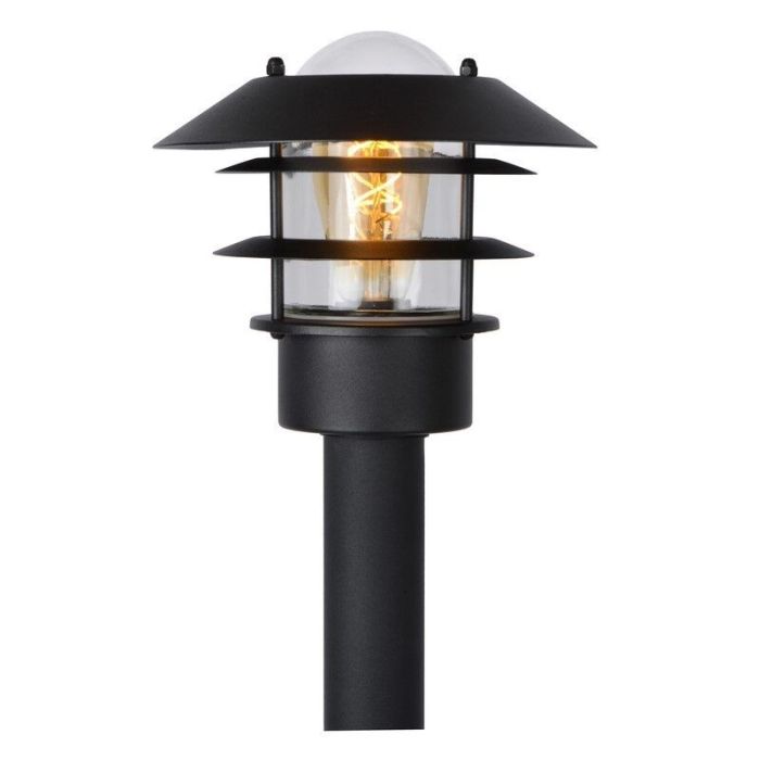 Sort lygtepæl modern, Zico, IP44