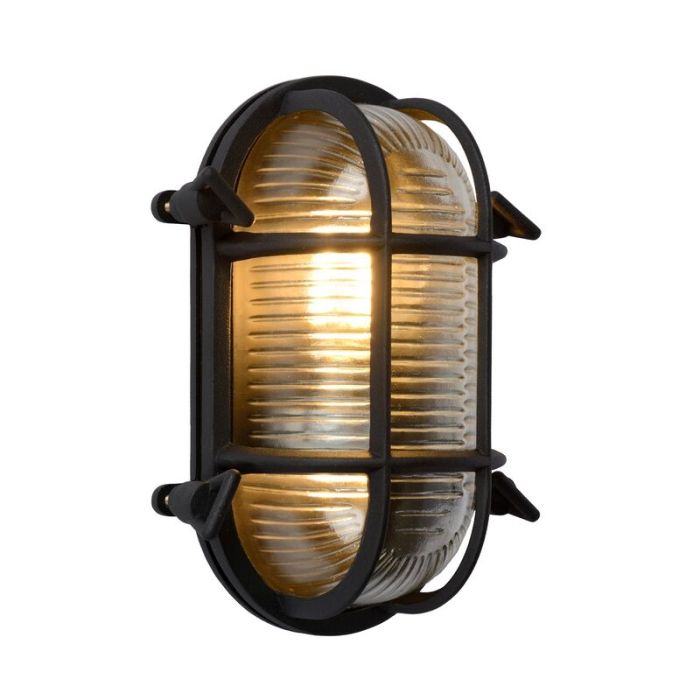 Sort udendørslampe retro, Dudley, IP65