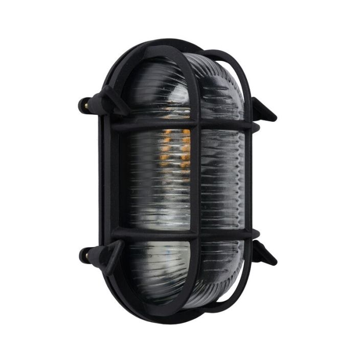 Sort udendørslampe retro, Dudley, IP65