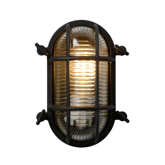 Sort udendørslampe retro, Dudley, IP65