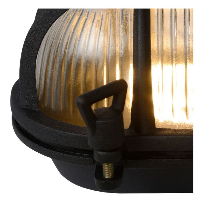 Sort udendørslampe retro, Dudley, IP65