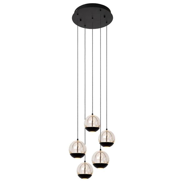 Sort pendler lampe modern, Sentubal, 5,2W, 2700K LED