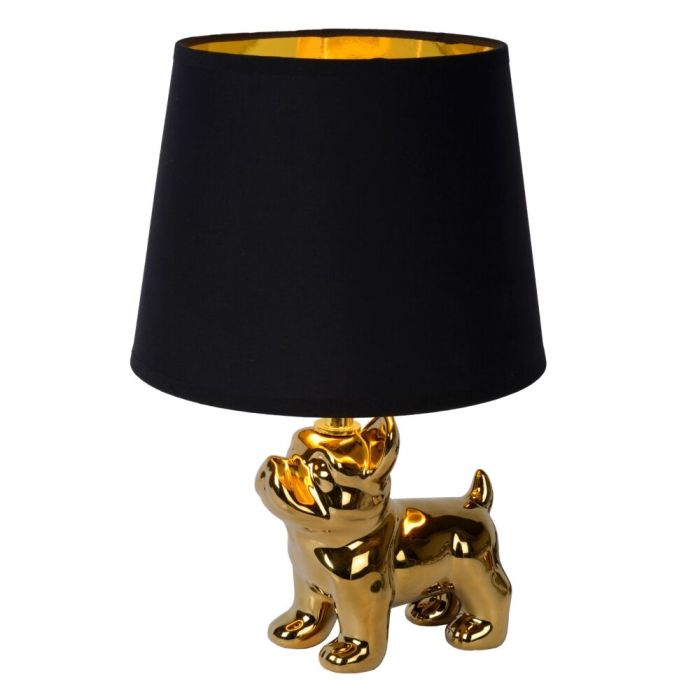 Guld bordlampe retro, Extravaganza Sir Winston, med brytare