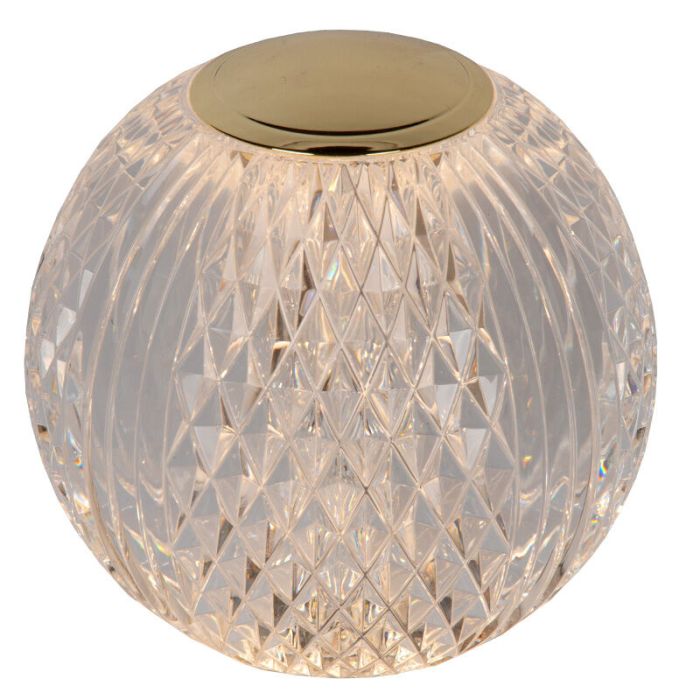 Gennemsigtig bordlampe modern, Cintra, 2W, 3000K LED, 3 trins lysdæmper