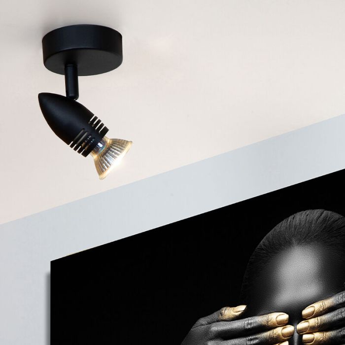 Sort loftspot modern, Caro