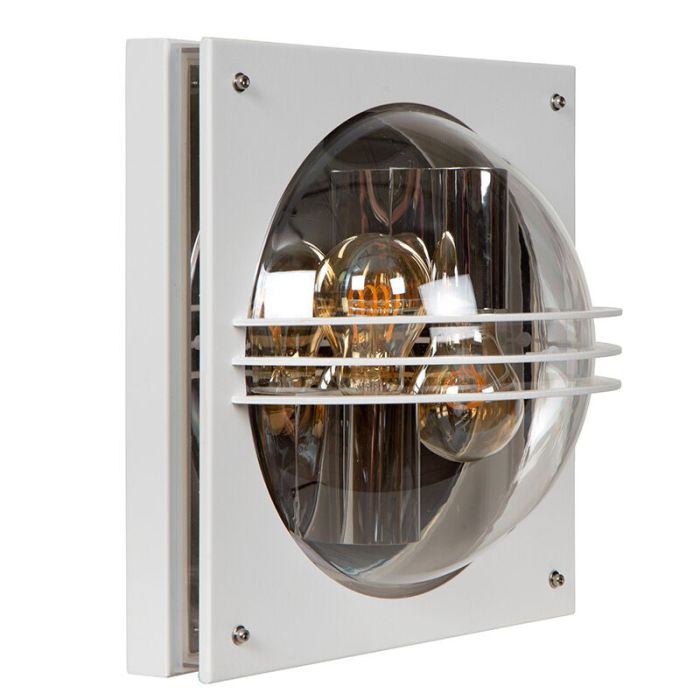 Hvid udendørslampe modern, Privas, IP44