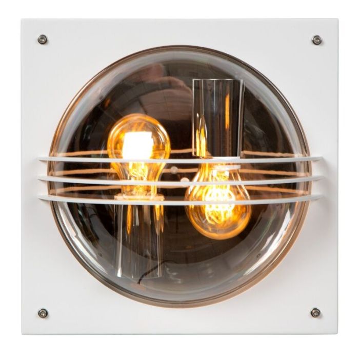 Hvid udendørslampe modern, Privas, IP44