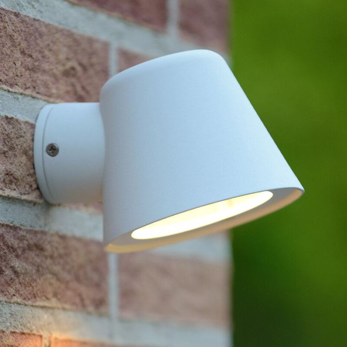 Hvid udendørslampe modern, Dingo, IP44