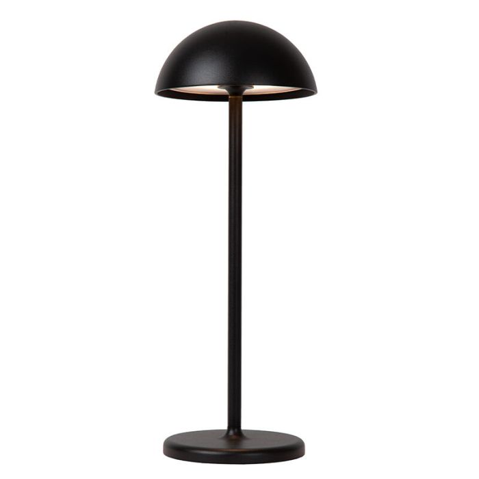 Sort udendørs bordlampe retro, Joy, 1,5W, 3000K LED, IP54, med beröringsdimmer