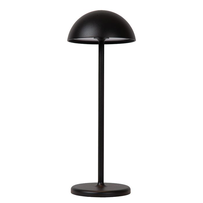 Sort udendørs bordlampe retro, Joy, 1,5W, 3000K LED, IP54, med beröringsdimmer
