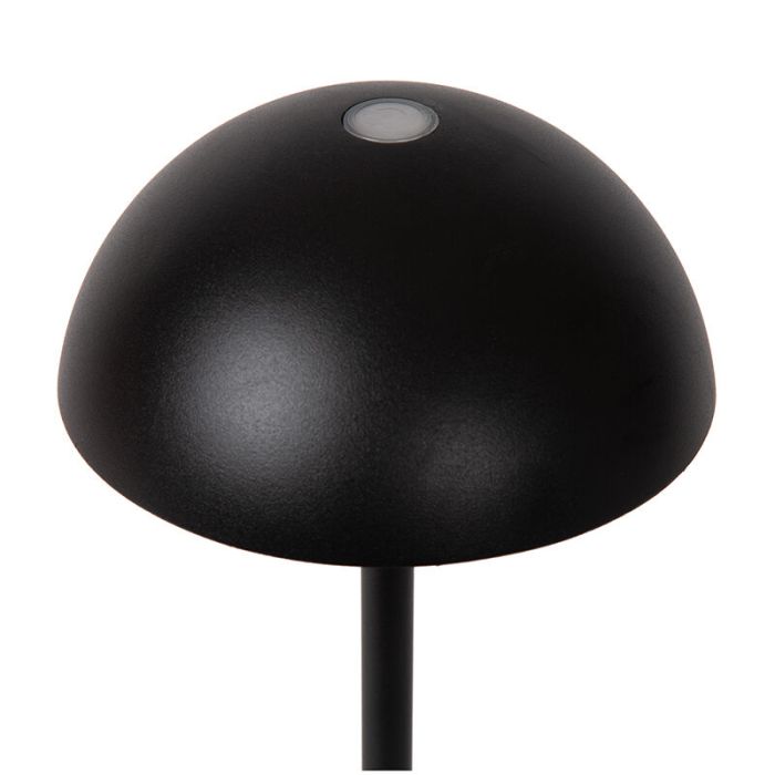 Sort udendørs bordlampe retro, Joy, 1,5W, 3000K LED, IP54, med beröringsdimmer