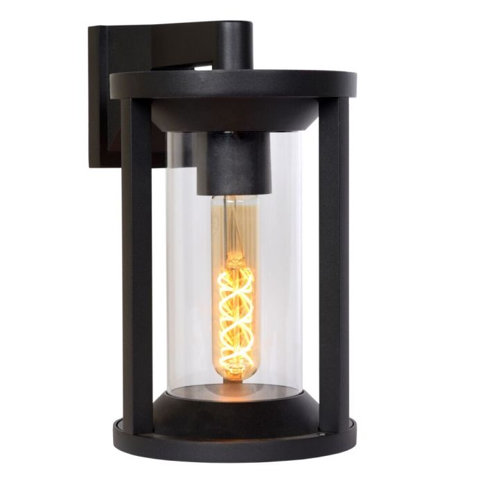 Sort væglampe modern, Cadix, IP65