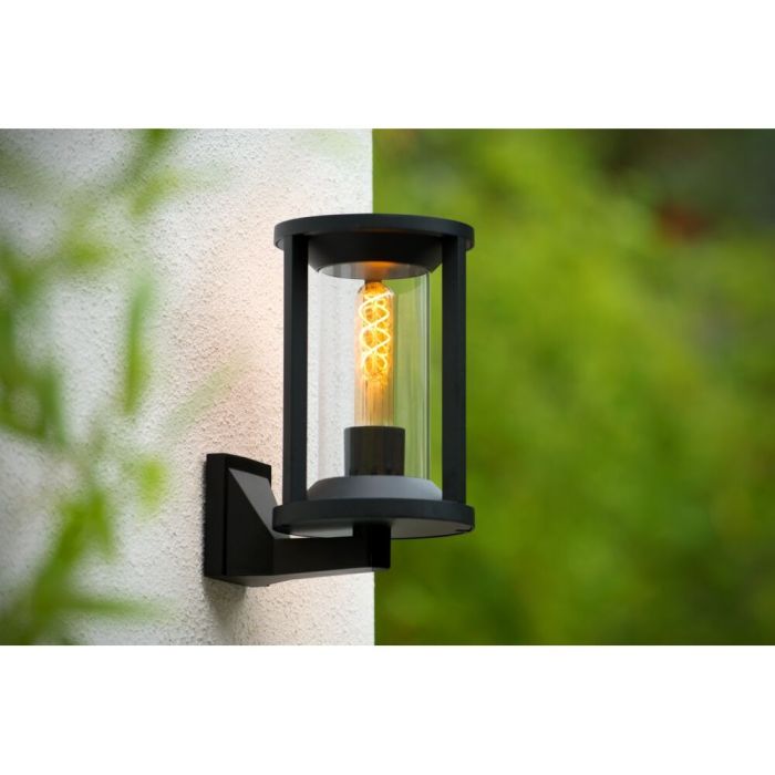 Sort væglampe modern, Cadix, IP65