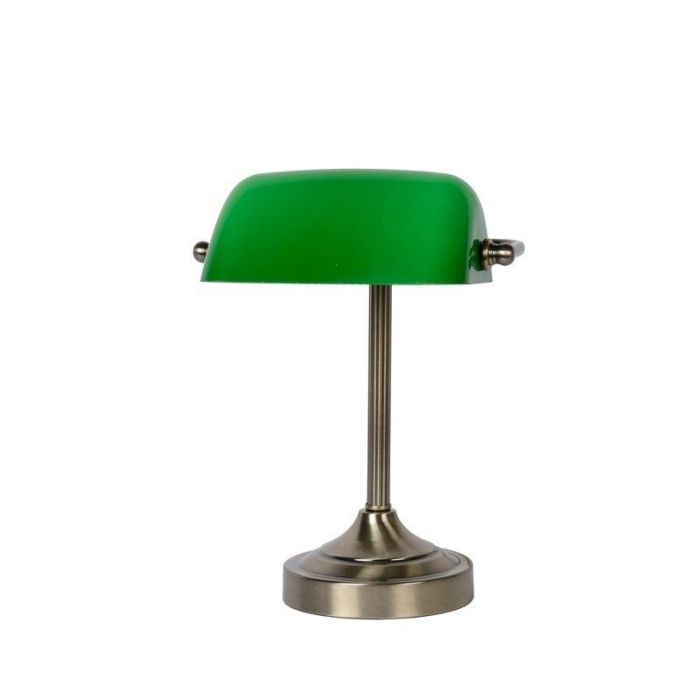 Grøn bibliotekslampe klassisk, Banker, med brytare