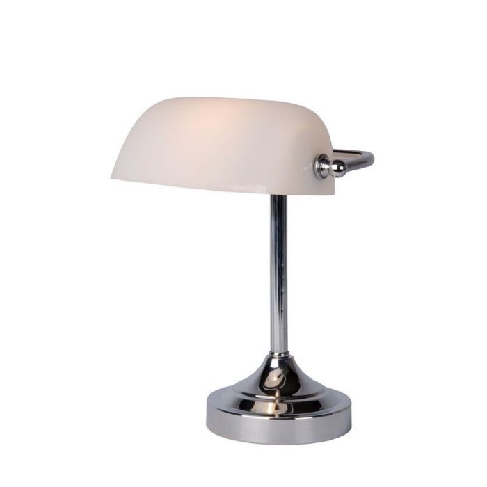 Hvid skrivebordslampe klassisk, Banker, med brytare