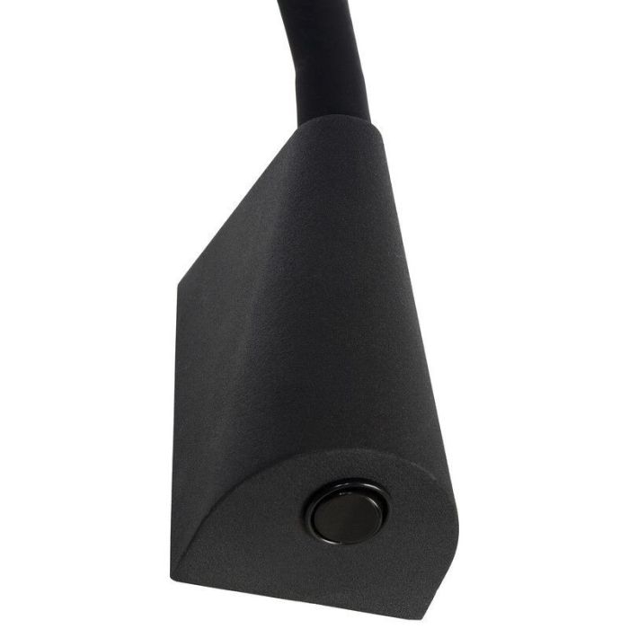 Sort væglampe modern, Galen, 3W, 3000K LED, med brytare