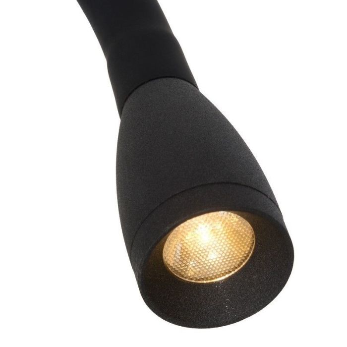 Sort væglampe modern, Galen, 3W, 3000K LED, med brytare