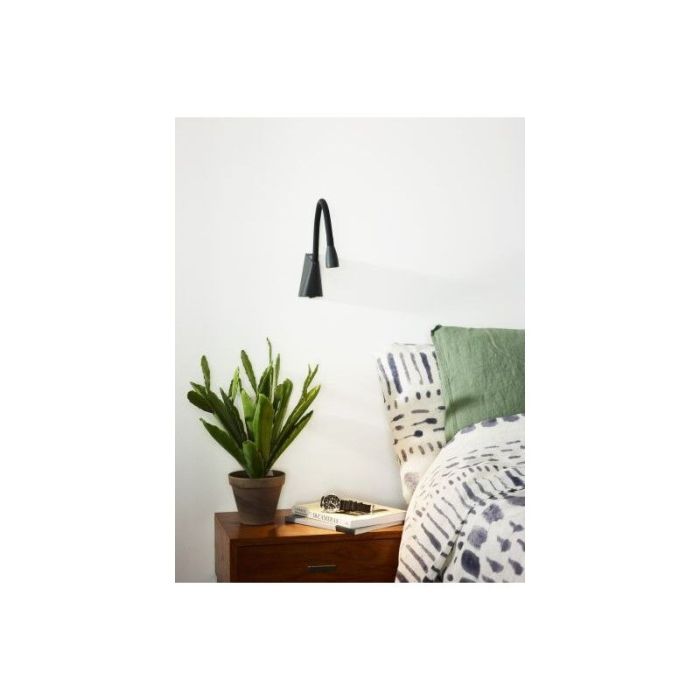Sort væglampe modern, Galen, 3W, 3000K LED, med brytare