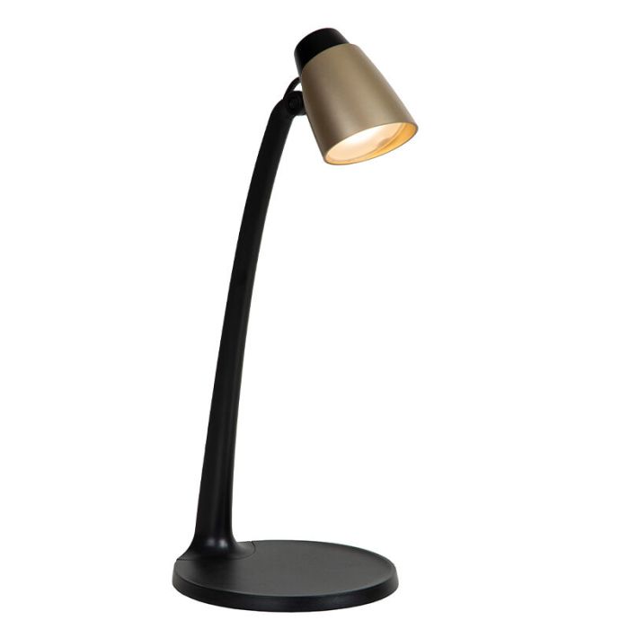 Messing skrivebordslampe klassisk, Ludo, 4,5W, 3000K LED, med brytare