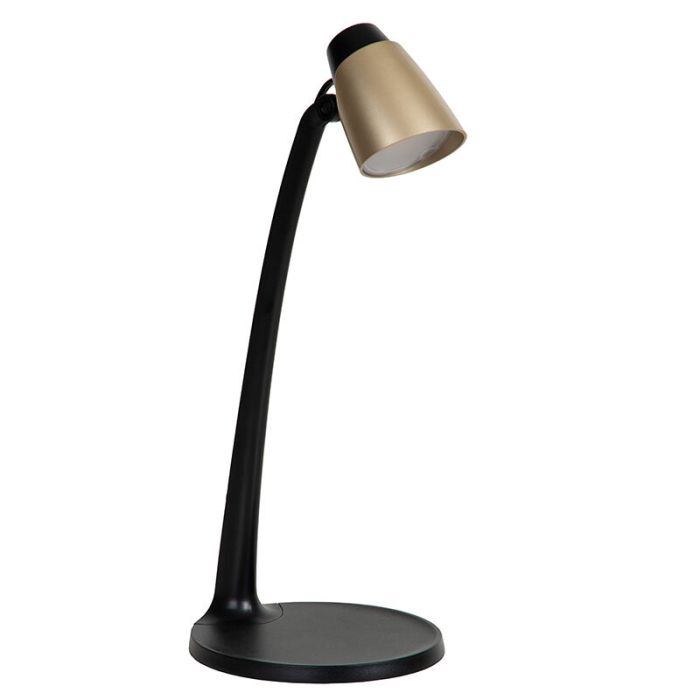 Messing skrivebordslampe klassisk, Ludo, 4,5W, 3000K LED, med brytare