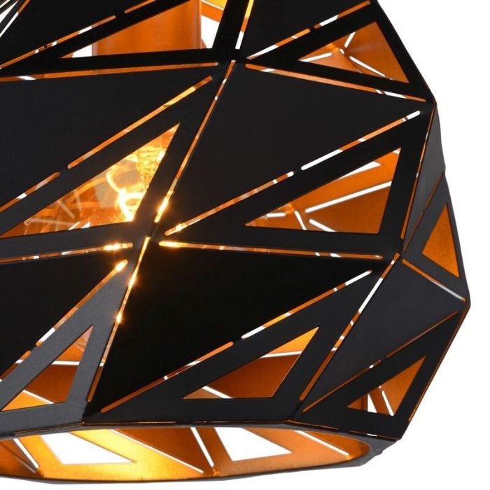 Sort pendler lampe modern, Malunga