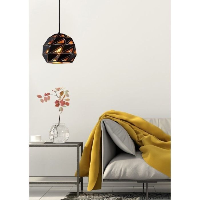 Sort pendler lampe modern, Malunga