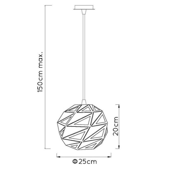 Sort pendler lampe modern, Malunga