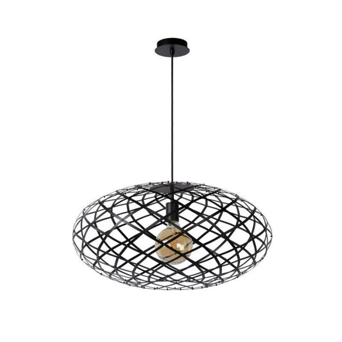 Sort pendel lampe spisebord modern, Wolfram