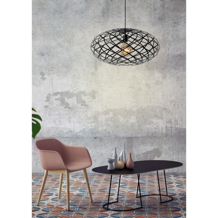 Sort pendel lampe spisebord modern, Wolfram