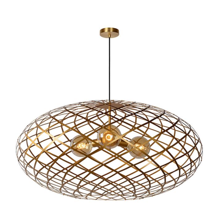 Guld pendler lampe modern, Wolfram