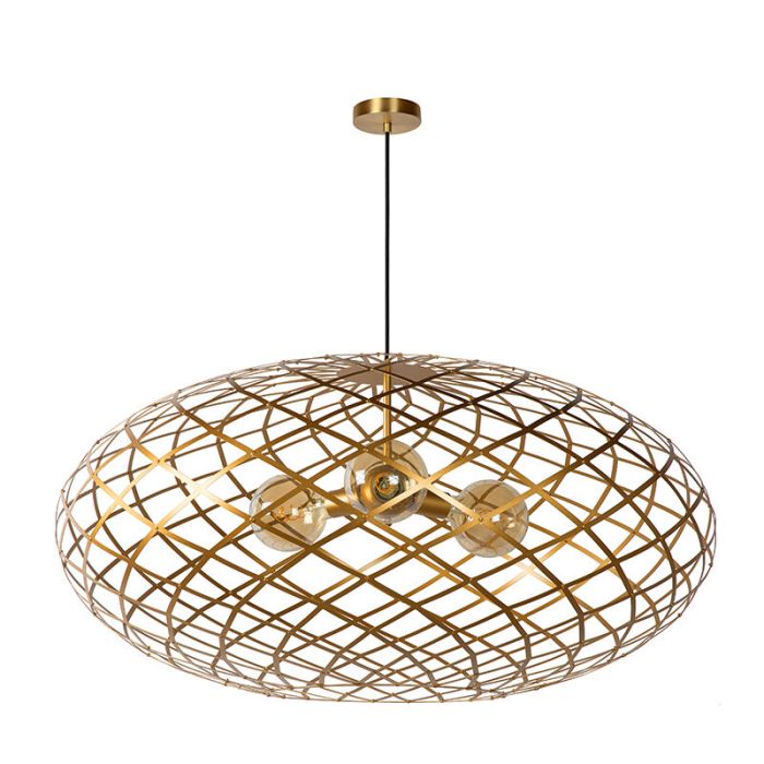 Guld pendler lampe modern, Wolfram