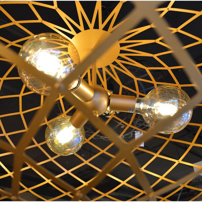 Guld pendler lampe modern, Wolfram