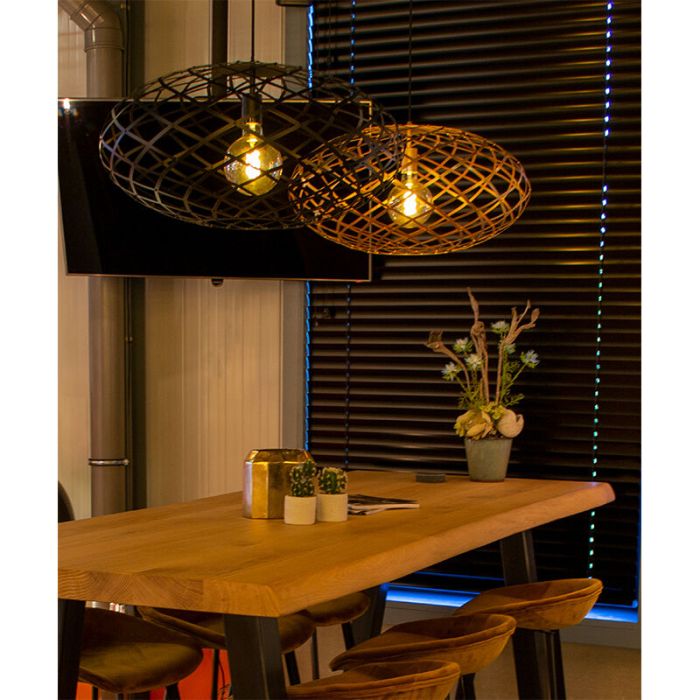 Guld pendler lampe modern, Wolfram