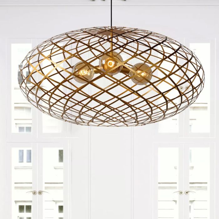 Guld pendler lampe modern, Wolfram