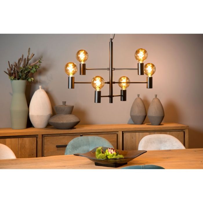Sort pendler lampe modern, Leanne
