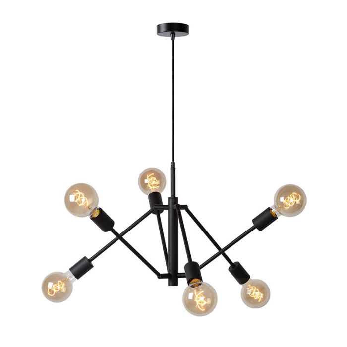Sort pendler lampe modern, Lester