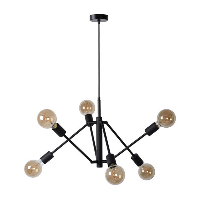 Sort pendler lampe modern, Lester
