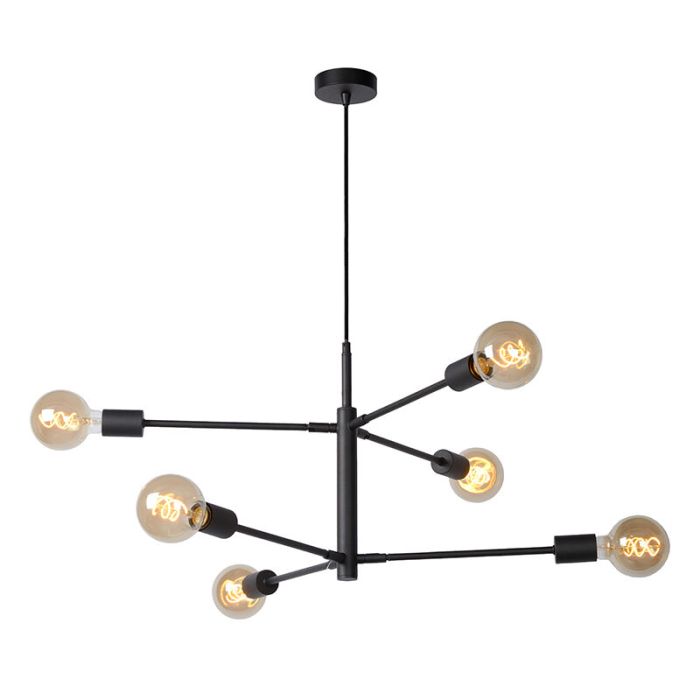 Sort pendler lampe modern, Lester