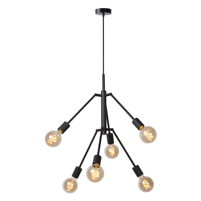 Sort pendler lampe modern, Lester