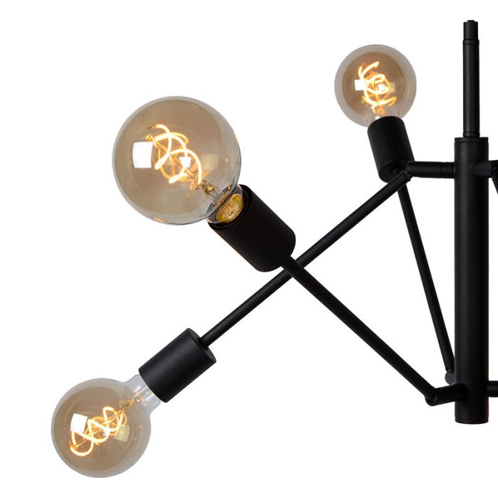 Sort pendler lampe modern, Lester
