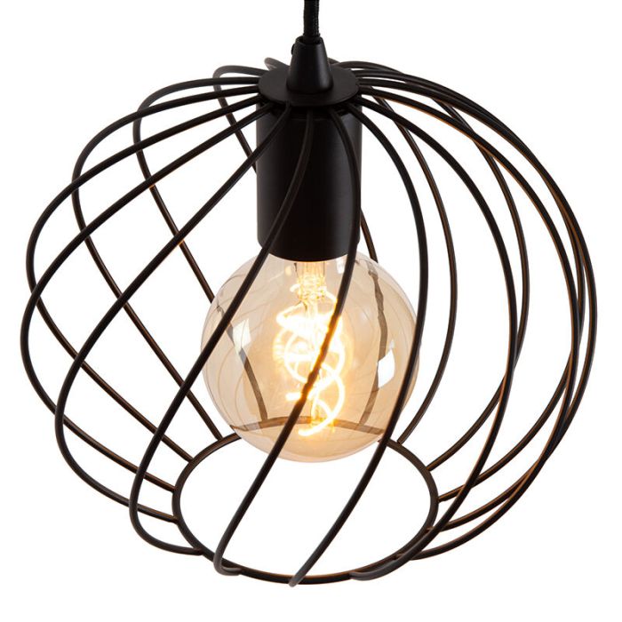 Sort pendler lampe klassisk, Danza