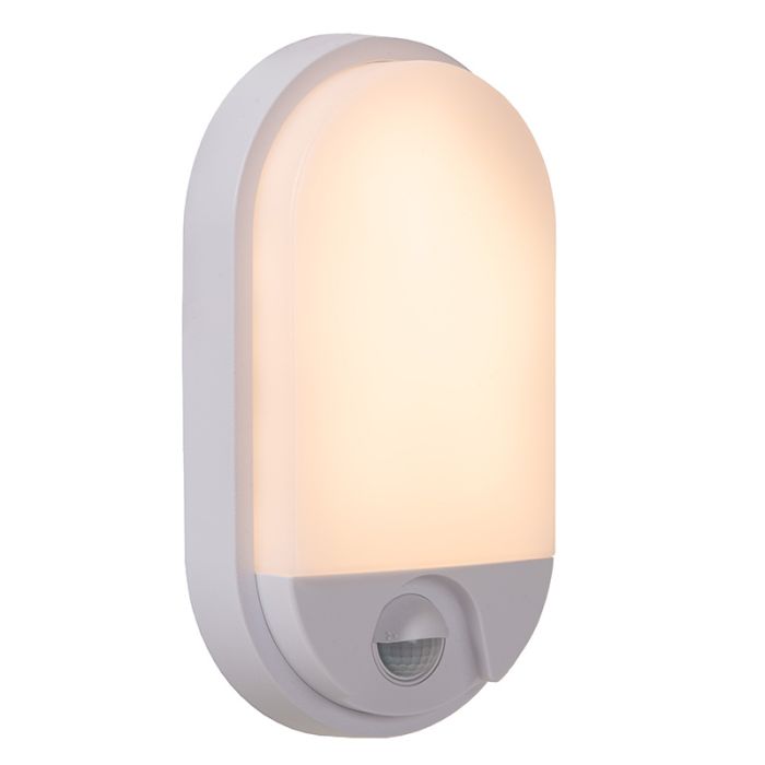 Hvid væglampe badeværelse modern, Hups Ir, 10W, 3000K LED, IP54