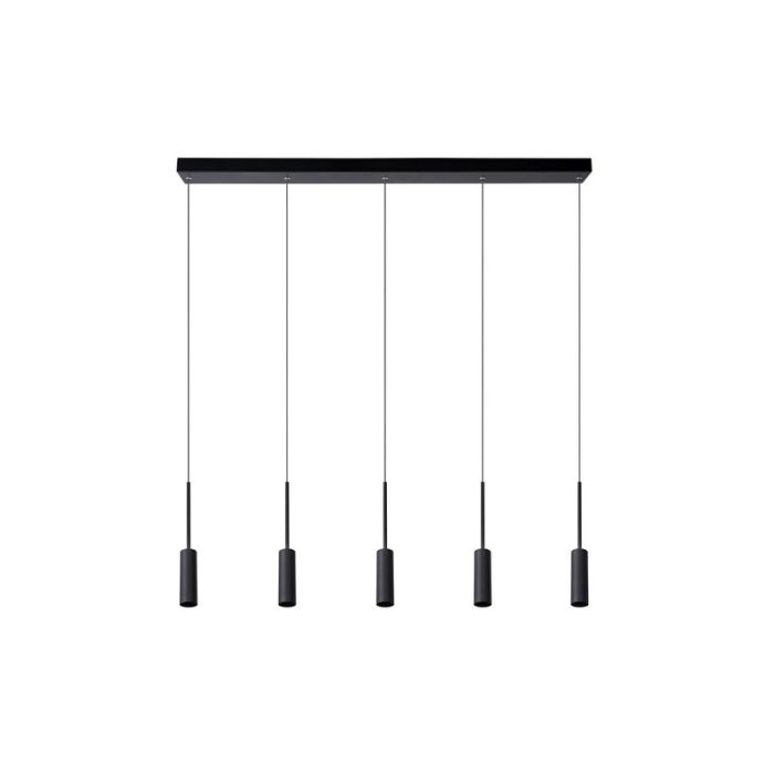 Sort pendler lampe modern, Tubule