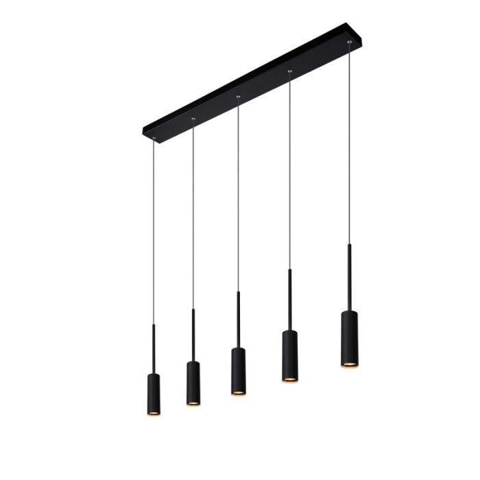 Sort pendler lampe modern, Tubule